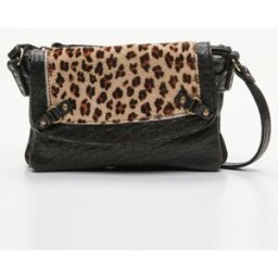 Abaco Paris - Mini pochette en Cuir d'Agneau Joe léopard/noir - 20x12.5x3 cm OS
