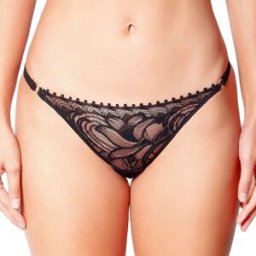 Huit - String Nuit Folie noir T.36/XS