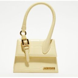 Jacquemus - Mini sac à main en Cuir Le Chiquito Moyen jaune - 13.5x18x5 cm OS