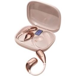 INF TH40 Écouteurs Bluetooth sport à crochet auriculaire, son équilibré, faibles fuites sonores et port léger confortable Rose