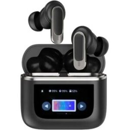 INF Écouteurs Bluetooth V8 à écran tactile LED couleur, batterie 500 mAh et réduction intelligente du bruit Le noir