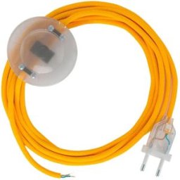 Creative Cables Câble De Lampadaire Rm10 3m Yellow / Transparent One Size