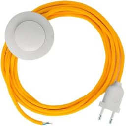 Creative Cables Câble De Lampadaire Rm10 3m Yellow / White One Size