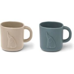 Liewood Tasses en silicone Chaves - Set de 2 Dark sandy/Whale blue taille unique