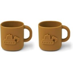 Liewood Tasses en silicone Chaves - Set de 2 Golden caramel taille unique