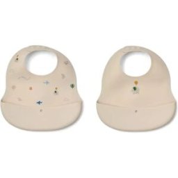 Liewood Bavoirs en silicone Ember - Set de 2 Flying/Sandy taille unique