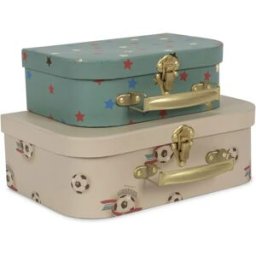 Konges Sløjd Petites valises en carton Kick It - Set de 2 Crème taille unique