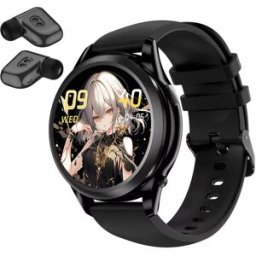Montre Connectée Sport Étanche Ip67 Avec Écouteurs Bluetooth Et Écran 1.27 Noir Yonis