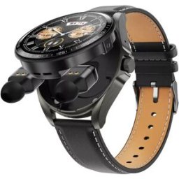 Montre Connectée 2 En 1 Avec Écouteurs Bluetooth Appels Nfc Étanchéité Ip67 Noir + Cuir Noir Yonis
