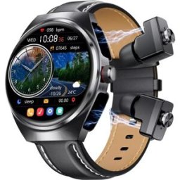 Montre Connectée Écouteurs Bluetooth Écran Ips 1.53 Pouces Multifonction Noir Yonis