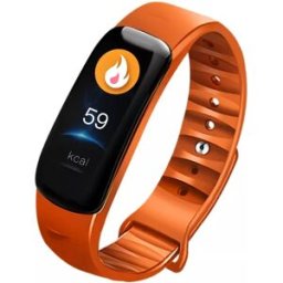 Bracelet Connecté Sport Compatible Android Et Ios Étanche Ip67 Orange Yonis