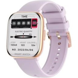 Bracelet Connecté Étanche Ip68 1.75' Suivi Santé Et Sport Violet Yonis