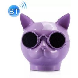 Haut-parleurs Bluetooth Stéréo Forme Mini Chat Mains Libres/carte Tf/fm Violet Yonis