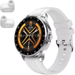 Montre Connectée Sport Étanche Ip67 Écouteurs Bluetooth Intégrés Écran Amoled Blanc Yonis