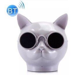 Haut-parleurs Bluetooth Stéréo Forme Mini Chat Mains Libres/carte Tf/fm Blanc Yonis