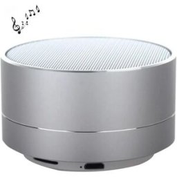 Mini Enceinte Bluetooth Portable Avec Micro Intégré Et Led Supporte Appels Mains-libres Et Carte Tf 32gb Argent Yonis