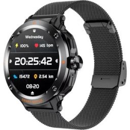 Montre Connectée 2 En 1 Avec Écouteurs Bluetooth Appels Nfc Santé Noir Yonis