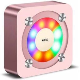 Enceinte Bluetooth Portable Avec Micro Intégré Lumière Et Carte Tf 10m Rose Yonis
