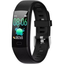 Bracelet Connecté Multifonction Écran Couleur Suivi Santé Sommeil Compatibilité Ios Android Noir Yonis
