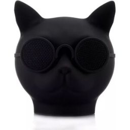 Haut-parleurs Bluetooth Stéréo Forme Mini Chat Mains Libres/carte Tf/fm + Sd 8go Noir Yonis