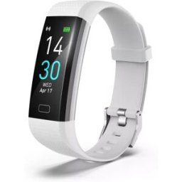 Bracelet Connecté Étanche Ip68 Suivi Santé Et Sport Notifications Multilingue Blanc Yonis