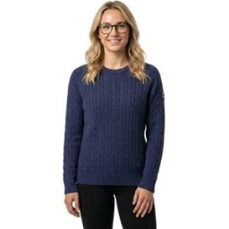 Superdry Pull Slouchy Cable Soft Navy S Femme