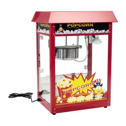 Petite machine à popcorn - Puissance 1 500 W, acier inoxydable, verre trempé et revêtement antiadhésif