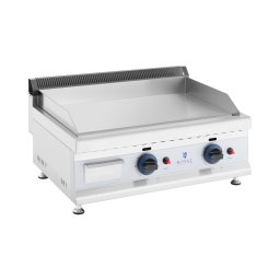 Plancha à gaz double - 60 x 40 cm - Lisse - 2 x 3 100 W - Gaz naturel - 20 mbar
