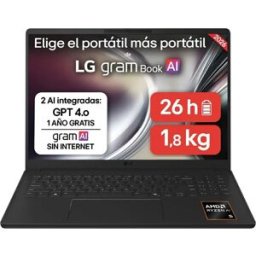Lg Ordinateur Portable Gram 16ud55u-g.ax85bn 16´´ R7-445/32gb/512gb Ssd Grey Spanish QWERTY unisex