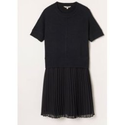 Fat Face FatFace Double Layer Knitted Top Mini Dress Noir FR 44 Petite (EU 42 P)