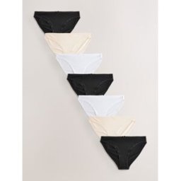 Next Lot de 7 slips en coton mélangé Noir FR 44 (EU 42)