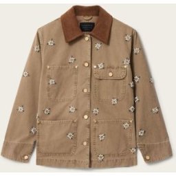 All Saints AllSaints Bex Embroidered Denim Jacket Brun XS (FR 36)