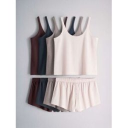 The Set The Set Ensemble pyjama essentiel 4 Pack Débardeur et Boxer bleu XL (FR 50-52)