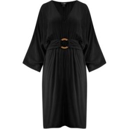 Pour Moi Pour Moi Crinkle O-Ring Midi Beach Kaftan Noir FR 50 (EU 48)