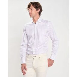 Hackett London - Chemise Slim Fit à rayures Smart écrue XXL