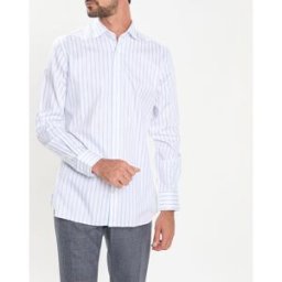 Hackett London - Chemise Slim Fit Smart à rayures bleu/blanc S