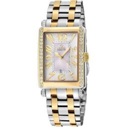 Gevril - Montre Avenue of Americas Mini Diamond Femme Quartz en Acier & Diamants 0.782 ct doré/argenté OS
