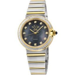 Gevril - Montre GV2 Sorrento Diamond femme en acier inoxydable gris/doré OS