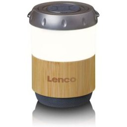 Lenco Btl-030ba - Lanterne Avec Haut-parleur Bluetooth Intégré - Bambou
