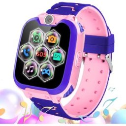 VENDOS85 Montre Connectée Enfant 16 Jeux- Sos Musique Mp3 Rose
