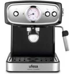 Machine À Expresso Ufesa Multi-boissons Comptoir Black, Stainless Steel Coffee Capsule, Ground Coffee 2 Tasses