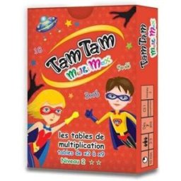 Tam Tam Multimax 1 Tables Multiplication X2-x5 Cartes Colorées 7x10 Cm Ab Ludis Éditions