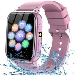 VENDOS85 Montre Connectée Enfant, 1.69" Avec 26 Jeux, Mp3 Lecteur De Musique Rose