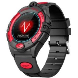 AVIZAR Montre Connectée 4g Gps Caméra Waterproof Ipx7 Avec Boussole Noir / Rouge