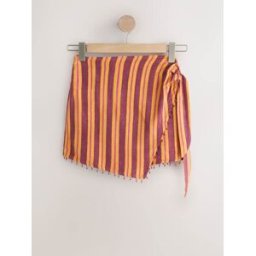 Next Linen Blend Mini Sarong Skort Rose FR 40 Regular (EU 38 R)