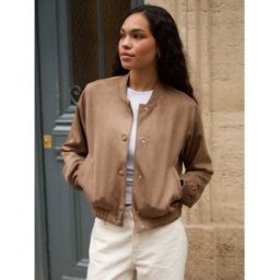 Threadbare Threadbare Faux Suede Bomber Jacket Brun FR 38 (EU 36)