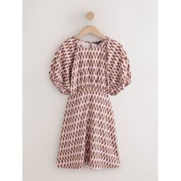 Next Mini-robe à manches bouffantes Rose FR 54 (EU 52)
