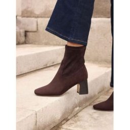 Linzi Linzi Francisco Stacked Block Heel Ankle Boots Brun EU 36 (UK 3)