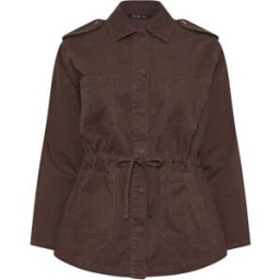 Yours Curve Yours Curve Twill Carpenter Jacket Brun FR 60-62 (EU 58-60)