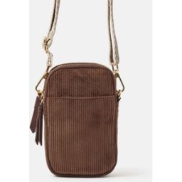 Accessorize Accessorize Corduroy Phone Bag Brun Un an